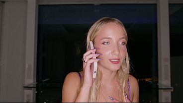 Blonde college girl Chloe Chevalier gets a hard fuck after waiting with