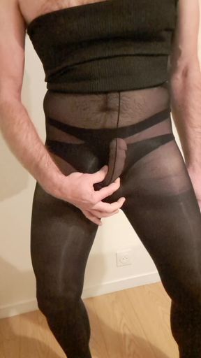 in tights and panties
