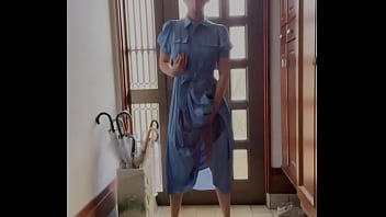 Mom scores private&#x1F92B; solo session, fondling breasts and clit amidst unsuspecting family