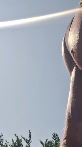 Outdoor Pissing &amp; Jerk Off Compilation in Nature + Moaning While Driving   Clip 1
