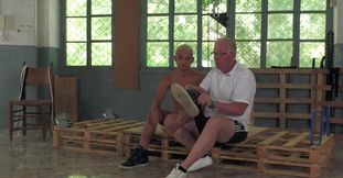 Senior guy wants to spank his twink's ass and cock in a restless fetish