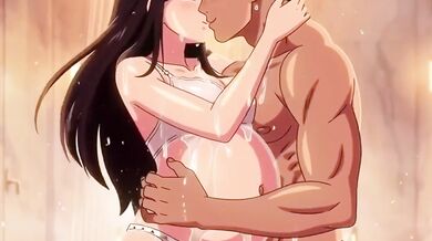 Nine Month Pregnant Hentai Wife Gets Choked During Hot Shower Sex