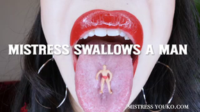Mistress Swallows a man