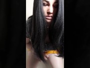 POV KAIRAS PLAYTIME PREVIEW SQUIRTS WHILE PLAYING WITH NEW MASK/SILICONE PUSSY/SILICONE BREASTS.