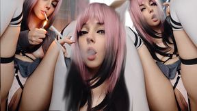 Egirl smoking and showing her pussy (ask me for full vid)