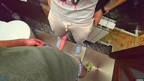Unknown guy spunk in my thong at diner restroom