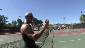 Hotty blonde gets picked up at tennis club for some wild sex