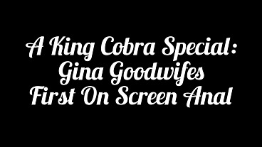 That’s A King Cobra Special Ginas First Anal Scene Featuring Gina Goodwife
