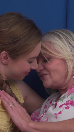 Lesbian sex, Grandma vs Teen!