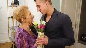 Naughty Granny Gets A Visit From Her Toy Boy - MatureNL