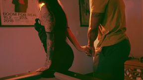 Pool Game Leads to Hardcore Sex with Huge Facial