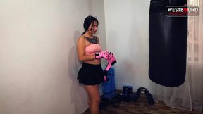 Lia Cooper Receives Intimate Boxing Class From Danny Clark.