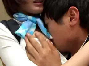 Sweet and horny chick Yuuki Natsune gets cum on her round butt