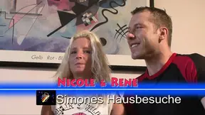 Blonde babe sucks cock then rides it to a mouth cumshot