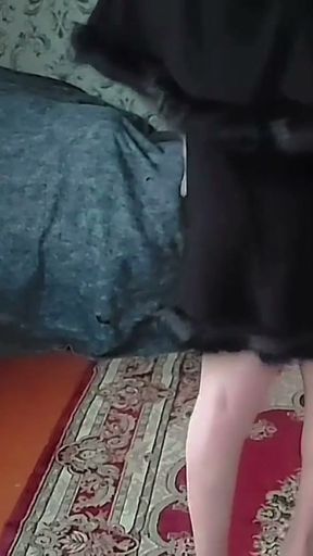 Big White Ass Boy Gay Slut Sissy Crossdresser Jeans Dress   Clip 2