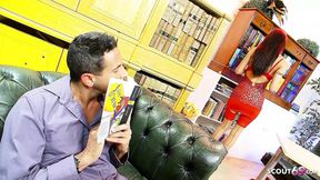 Naughty Hispanic ex-wife caught jacking off in public then gets drilled by stranger