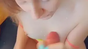 Cute college girl Julie Jess gets a mouthful of load