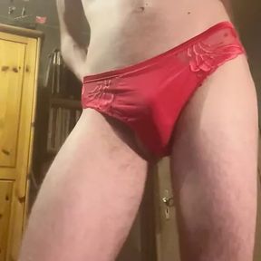 Red panties and a nice show