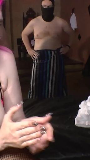 Trashy Punk-slut Gets Fucked Raw and Pissed on at Creampie Gangbang