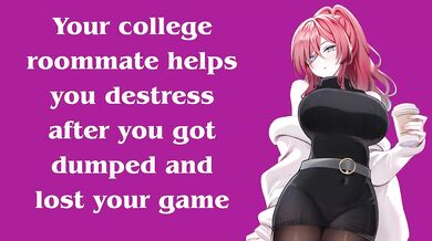 ASMR roommate jerks you off after your breakup and gaming loss
