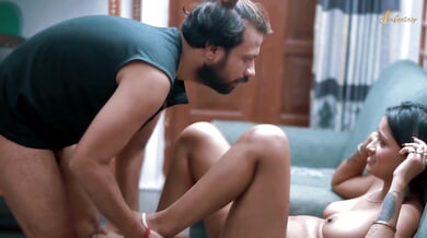 Desperate wife cheats with her husband's friend in a passionate encounter