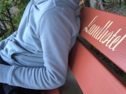 Been caught masturbating in public - woman came from behind