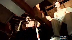 ”Straight Thug Dudes Hang Out For A Group Shaft Stroking”