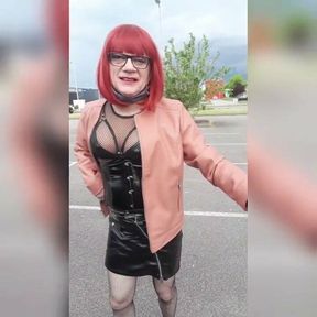 Tranny in slutty outfit