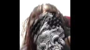 masked girl sucks and fucks on park trail