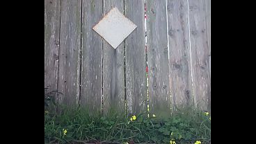 Thick Blonde Squirts Pee Outdoors!