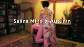 Tickle Wars 4 - Bout 5 - Selina Minx & Autumn MP4 Tickling - Bondage - Femdom