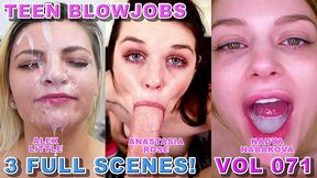 teen blowjob compilation vol 71 - 3 full big dick pov blowjobs - alex little, anastasia rose, nadya nabakova