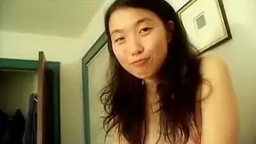 Hot Asian college Chick making out with her boyfriend