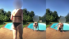 au bord de la piscine tu viens