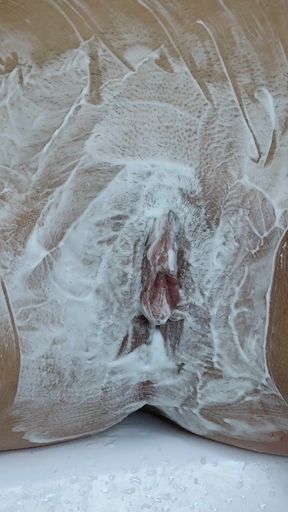 Shaving Hairy Pussy Close up with Trimmer and Razor!