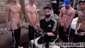 Quarantine Lads Desperate for Cum Take On Resident Bottom in Live Cam Show