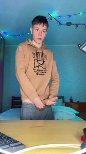 Watch Me Stroke My Huge Nine Inch Cock Until I Explode