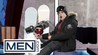 Twink Jordan Lake Sucks Maverick Suns Big Dick on Chairlift Before Cumshot on Goggles