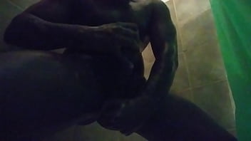 Long dick shower masturbation