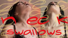 Arched neck swallow | Throat fetish