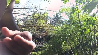 Insane & Dangled: Japanese Man Showcases Off His Meaty Beef whistle and Phat Jizm in the Woods
