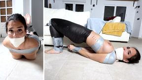 Phone call Nightmare: Home Invaders Knocks Out Latina, Spanks Ass, Grabs Boobs & Throws Scissor Hogtie Challenge