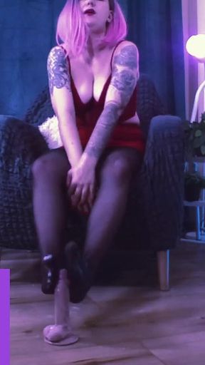 Lady Angela Nylon Footjob Solejob Black Pantyhose Tattooed Goddess Cum Countdown Nylon Feet Nylon Soles