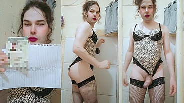 pleasurable masturbation showing face with makeup effect