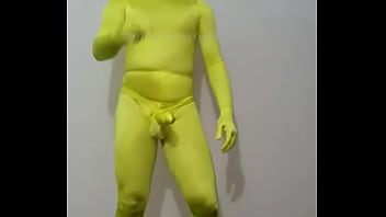 Zentai spandex man penis