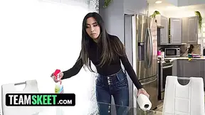 Nicky Rebel And Paulina Ruiz - Struggling College Latina Student 18+ Earns Extra Income As A Babysitter And A Moaning Slut