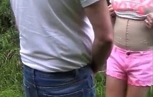 Piss-Fetish Crossdresser Donna Dee's Outdoor Blowjob