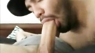 Youngster Fuck-stick Deep throating by Grizzly with Brilliant Lips