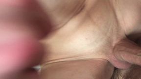 Femboy straddled a big cock and finished himself with big sperm