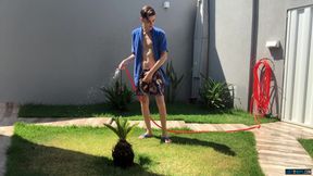 Stroking in the sun with henry